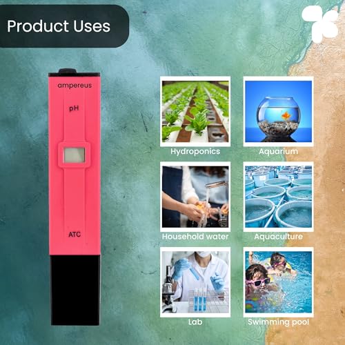 Image of AMPEREUS Digital pH Meter | Water Quality Tester for Home, RO, Aquarium & More | Accurate Water Purity, pH Level & TDS Checker for Reliable Testing