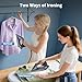 IRONDAY Steam Station for Clothes with LED Screen, 1800W Steam Iron Ceramic Soleplate, Auto Shutoff, Self-clean, Anti-drip, 50.72oz Removable Water Tank Ironing Steamer for Various Fabrics, Blue