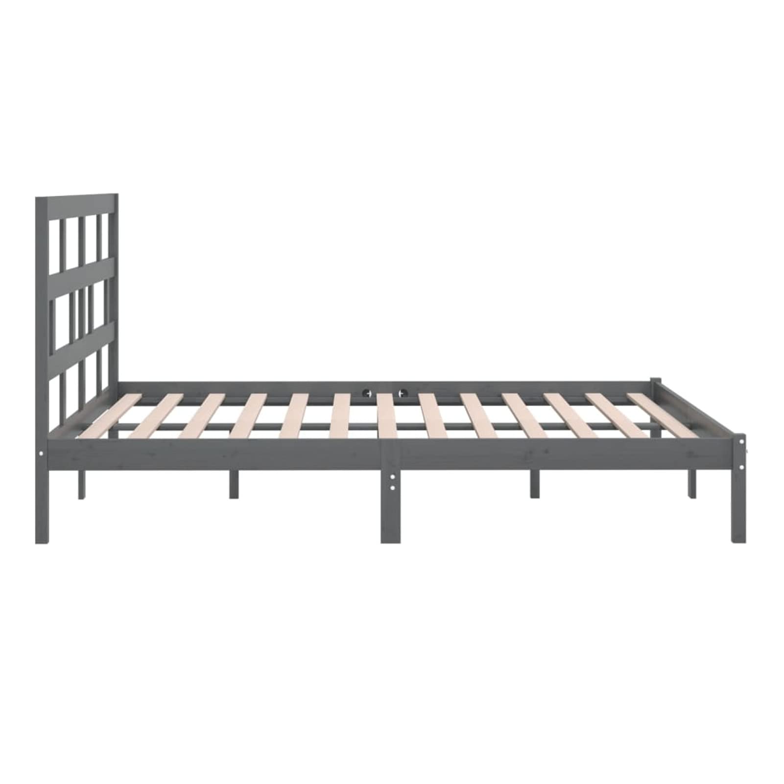 Homgoday Somier,Estructura de Cama de Madera Maciza de Pino Gris 200x200 cm Estructura Cama 75/90/120/135/140/160/180/200x200cm Cama Individual Cama Matrimonio Anti-Ruido y fácil de Montar