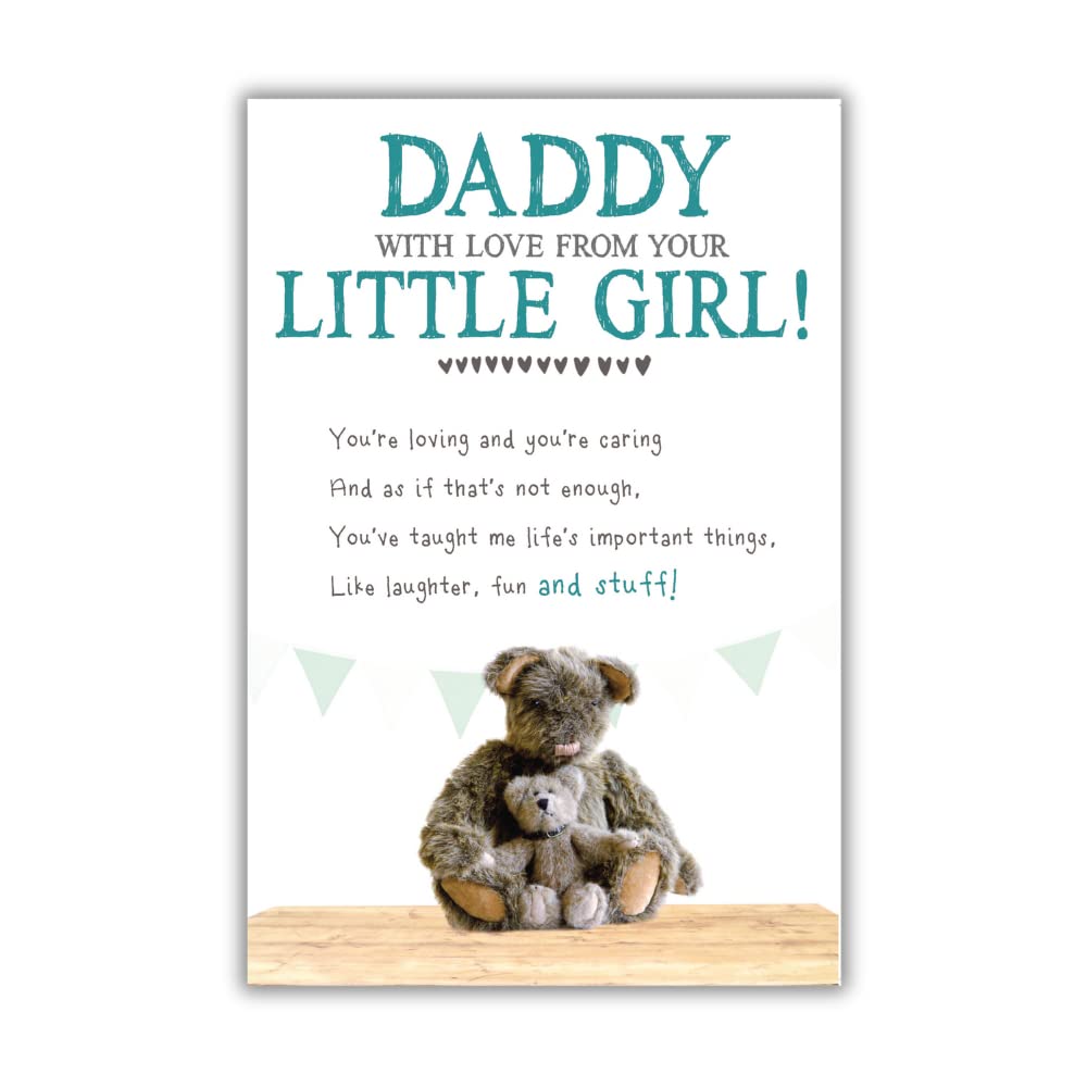 Emotional Rescue Father's Day Card Daddy from Little Girl, Multi-Coloured, 159x235