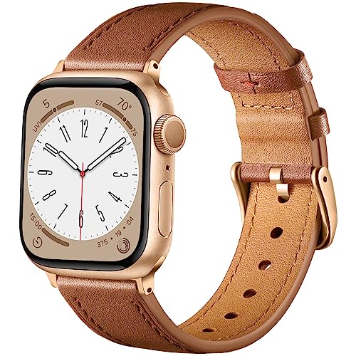 CeMiKa Leather Straps Compatible for Apple Watch Strap 38mm 40mm 41mm 42mm