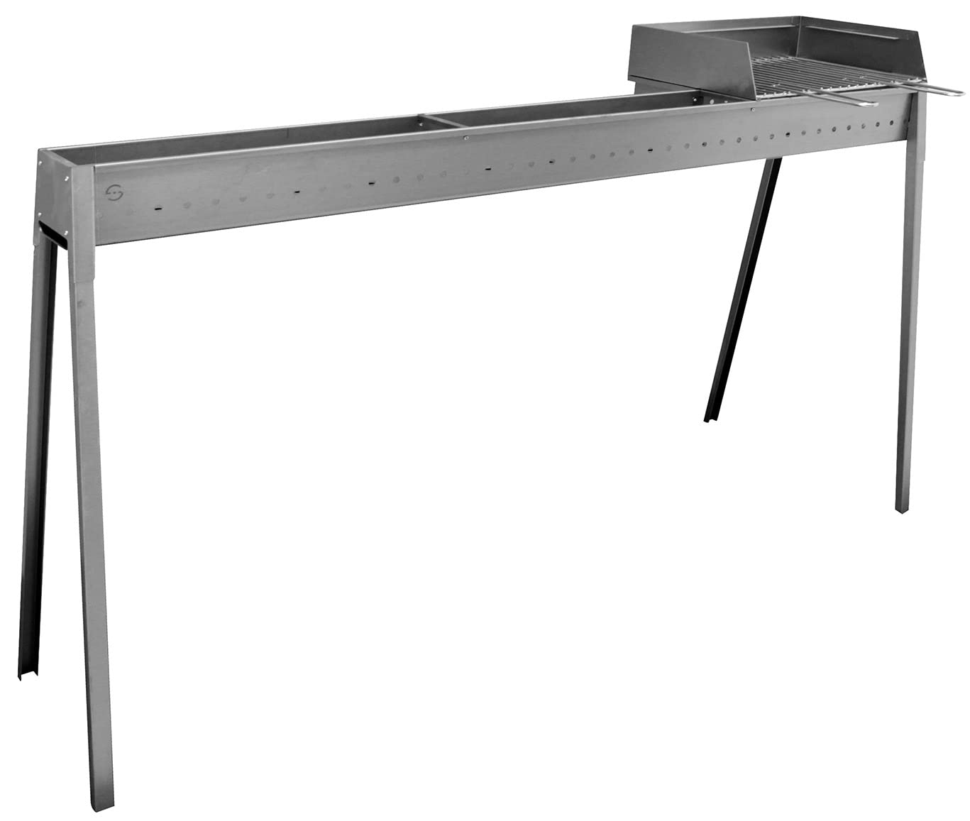 Cuocispiedini ed Arrosticini con Barbecue a Carbone 140 cm Torino Grill 80+​40 Plus (cm120) in Ferro Alluminato
