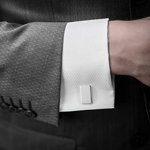 EXCEART 1 Pares Abotoaduras Mens Abotoaduras de Aço Inoxidável Abotoaduras Abotoaduras para Homens M