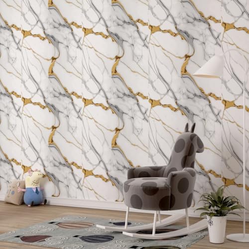 Image of Barebeauty 60 x 200 cm Kitchen Wallpaper, Self Adhesive Oil Proof Waterproof Wall Sticker for Kitchen, Anti-Mold Heat Resistant Backsplash Wall Covering (Pack of 6, 77.52 Sq. Ft. Approx)