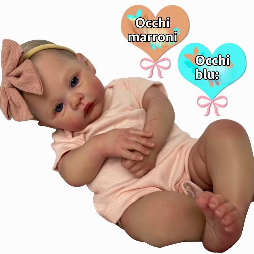 Lonian 19 inch 48CM Reborn Baby Doll (Blue Eyes)
