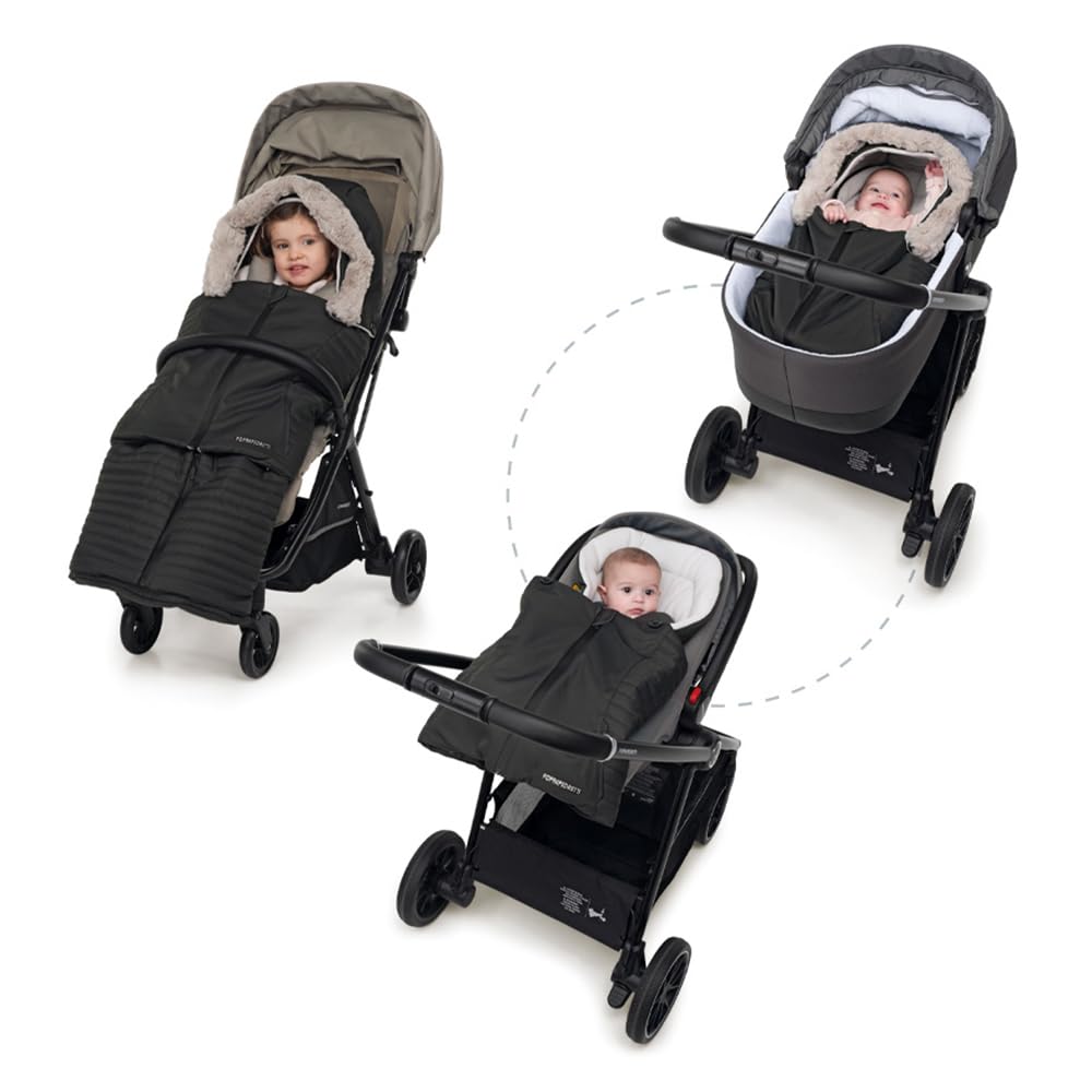 Foppapedretti Kalor Sacco Invernale Universale 2in1 per navicella, ovetto e passeggino, Cream