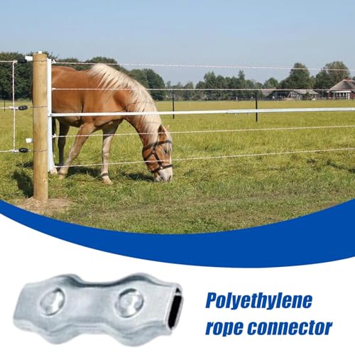 Connecteur pour clôture en polycorde robuste et câbles M5 - 8