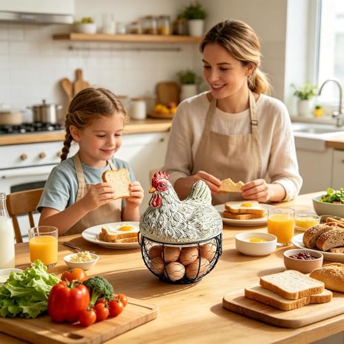 Cesta para huevos que ahorra espacio en encimeras de apartamentos 4