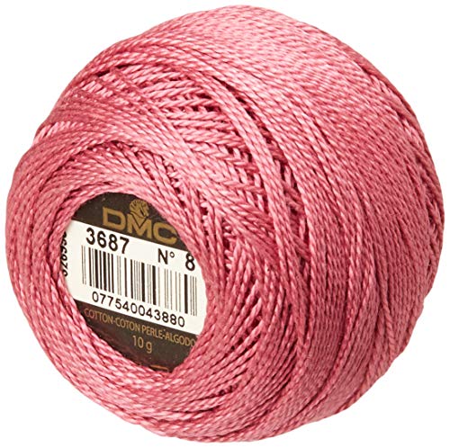 Hilo Algodón Perla DMC Bola Tamaño 8 Color Malva miniatura 1
