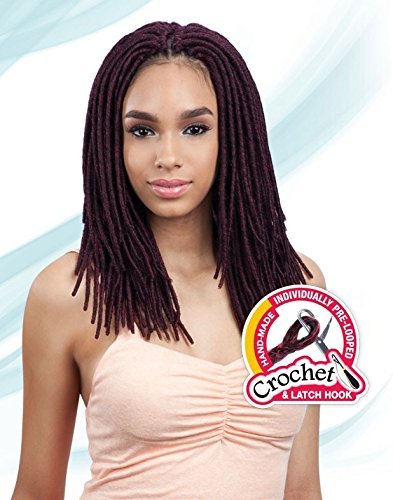 2X MEDIUM SOFT FAUX LOC 12" (1 Jet Black) - Freetress Synthetic Crochet Braid Dread Locks