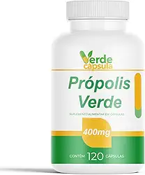 Própolis Concentrado 120 Cápsulas - Extrato Seco de Própolis Verde - Suplemento Alimentar em Cápsulas - Verde Cápsula
