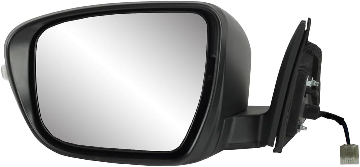 Left Driver Side View Door Mirror for 2017-2020 Nissan Rogue With Heat and Turn Signal Options - 7 Wire Plug