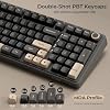 RK ROYAL KLUDGE R98 Pro teclado mecánico alámbrico, teclado gamer cremoso 96% RGB retroiluminado con teclado numérico y perilla de volumen, montaje gasket, keycaps PBT perfil MDA, switch lineal pre-lubricado intercambiable en caliente 8