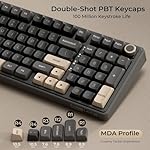 RK ROYAL KLUDGE R98 Pro Wired Mechanical Keyboard, 96% Creamy Gaming Keyboard RGB Backlit with Number Pad and Volume Knob, Gasket Mount, MDA Profile PBT Keycaps, Hot Swappable Pre-lubed Linear Switch - Image 4