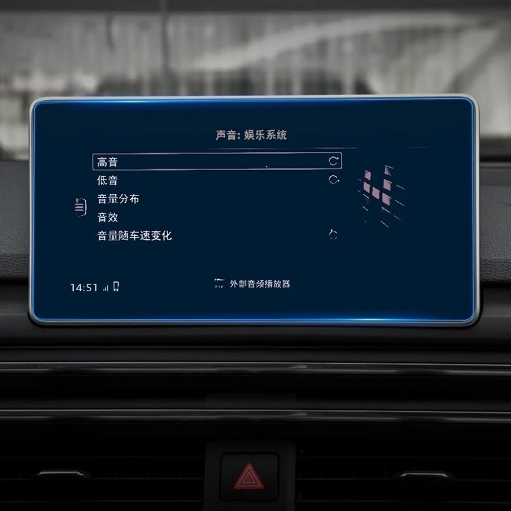 Film protection d'écran en verre trempé ultra-résistant anti-rayures pour navigation Audi Q5 A4
