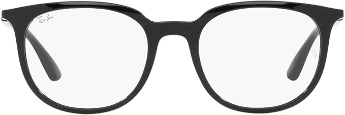 Amazon Com Ray Ban Rx7190 Square Prescription Eyeglass Frames Black Demo Lens 51 Mm Clothing Shoes Jewelry