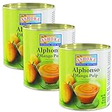 Ashoka Canned Mango Pulp, Premium Alphonso Mango Extract - Sweetened, Great for Making Shakes, Smoothies...