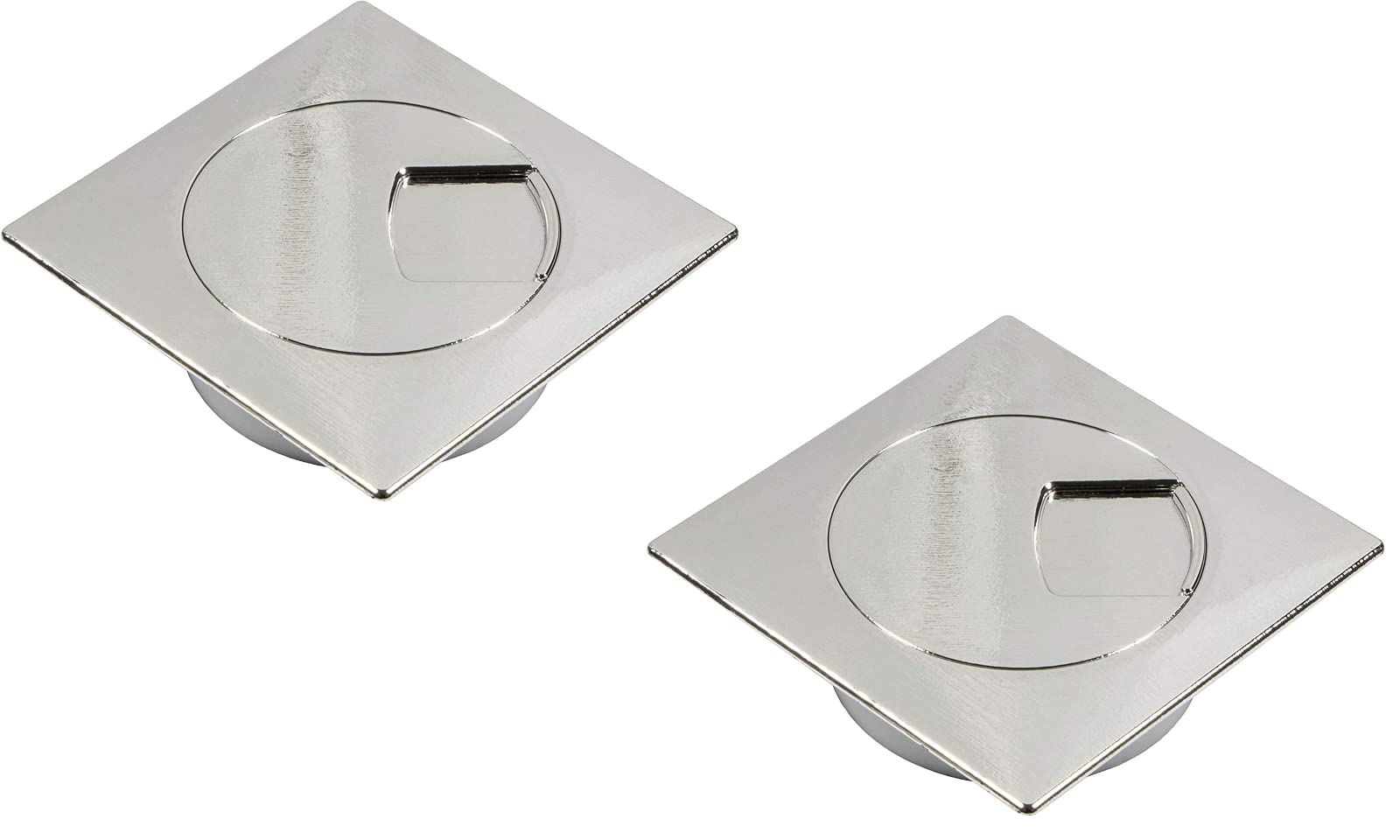 thumbnail: Gedotec Plaza Kabeldoorvoer Bureau - 2 Stuks Vierkante 60mm ABS Kunststof - Beige Kabeldoos
