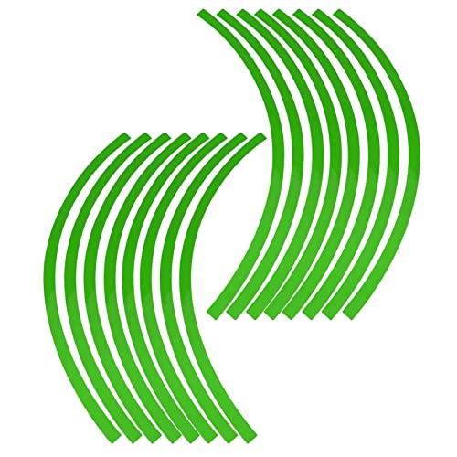 Radaufkleber Reflektierender Nadelstreifen Universal Car Motorcelcel Decal Tape Decoration Film(Grün)