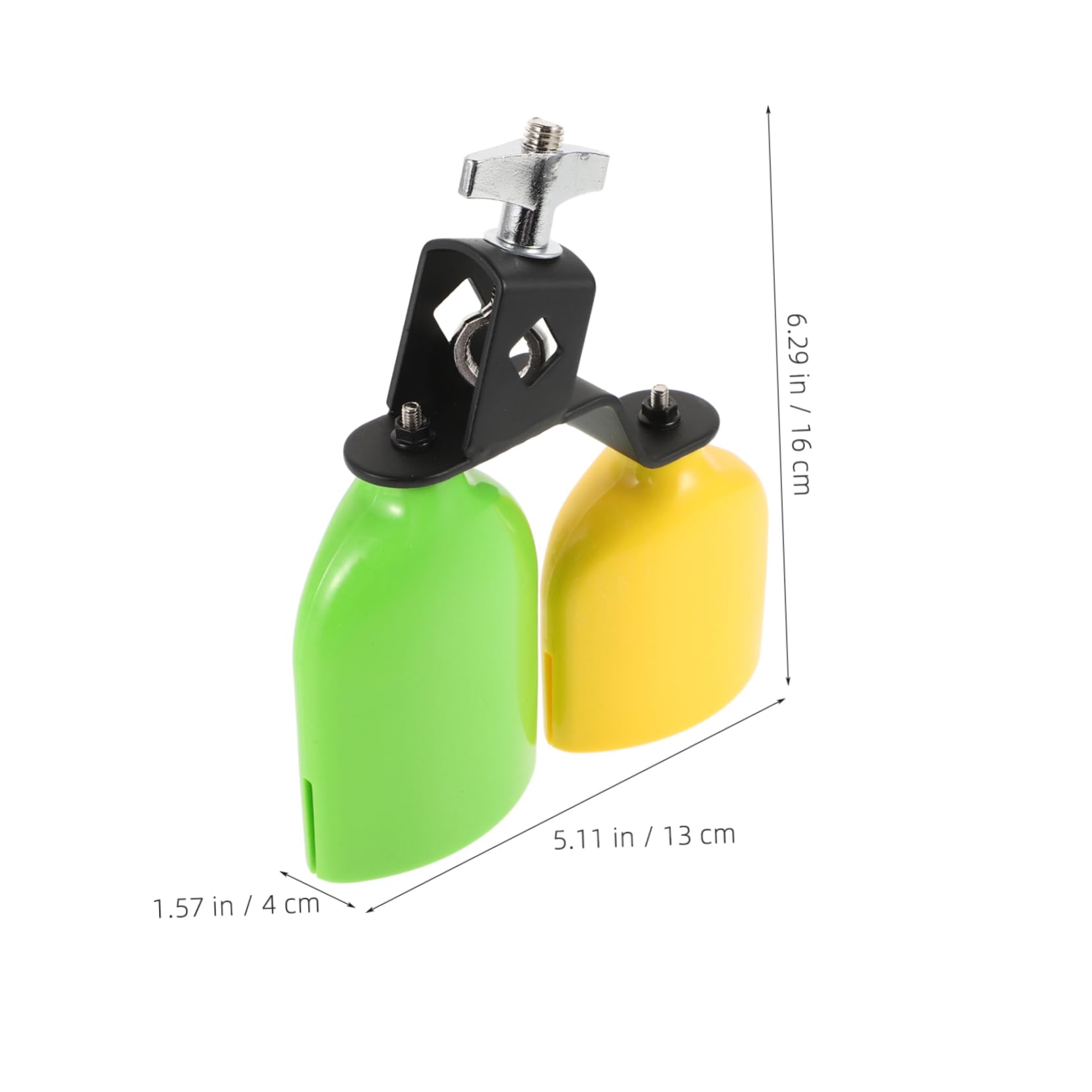 VICASKY Musical Instruments Cowbells 1 Pair Plastic Wooden Fish Cowbell Mount for Drum Sets