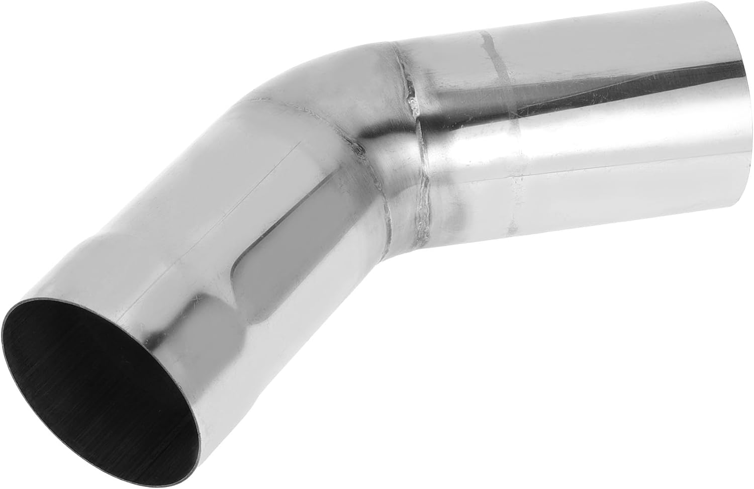 Motoforti 3.5" OD 45 Degree Mandrel Exhaust Tube Car Exhaust Pipe Mandrel Bend DIY Custom Tubing Pipe 5.91" Leg Length T304 Stainless Steel Silver Tone