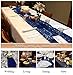 ShiDianYi 12''x72'' Navy Blue Sequin Table Runner - Sparkly Metallic Sequin Runner for Wedding, Bridal Shower, Dinner Party, Ready to Ship!