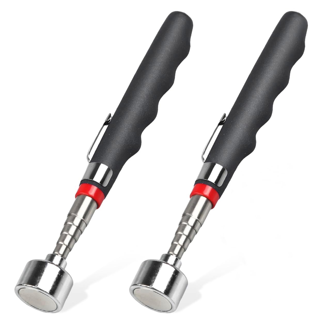 2PCS Telescoping Magnetic Pickup Tool | Heavy Duty with 40lb Pull Force | 30in Strong Telescopic Magnet Stick | Non-Slip Extendable Magnetic Pick Up Tools | Gifts for Men Women | Birthday Father's Day