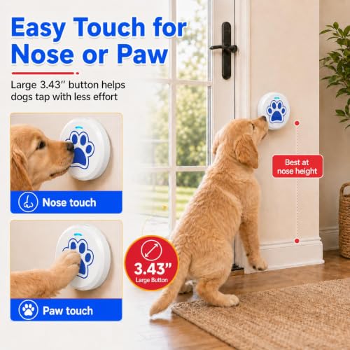 ChunHee Dog Training Bells for Door - Dog Door Bell for with 36 Custom Sounds | Dog Bell for Door Potty Training | Chew-Proof & Adjustable Volume (0-115dB) | Teach Puppies to Signal to Go Outside - Image 7