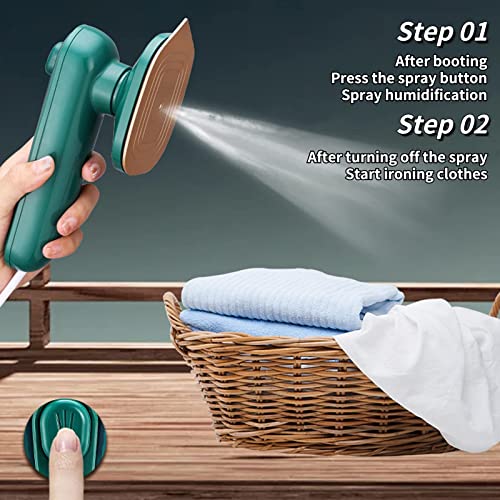 Miniatura 8 de Ieron Mini Plancha De Vapor, Plancha De Vapor Portátil De Viaje, Calentamiento Rápido, Plancha De Vapor Portátil De 110 V Para Ropa Adecuada Para Todo Tipo De Ropa Para El Hogar Y La Oficina
