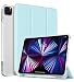 Produktbild TiMOVO Hülle für New iPad Pro 11 2021 (3rd Gen), TPU Transluzenter Schutzhülle Rückendeckel Faltbar Magnetisch Case mit Stifthalter Kompatibel mit iPad Pro 11" 2021 - Himmelblau