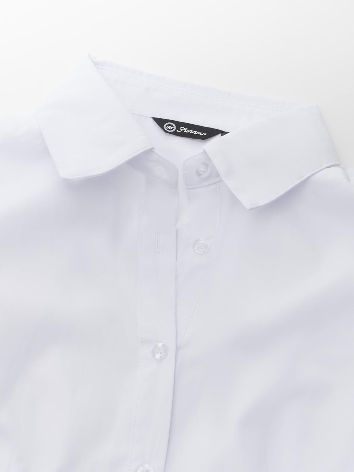 SUNNOW Women's Peplum Shirt Classic Fit 3/4 Sleeve Blouse with Point Collar & Button Front for Hourglass Silhouette - Image 6