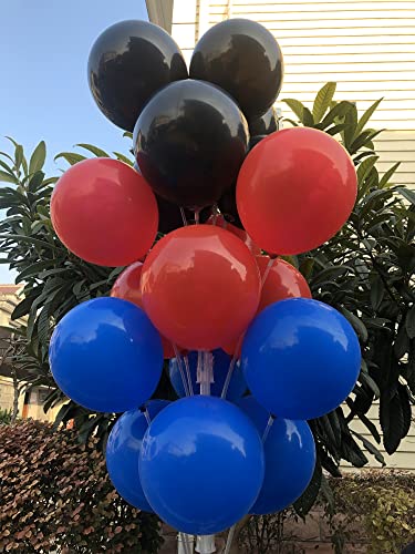 100 Pcs 12 Inch Red Royal Blue Black Latex Balloons Decoration, Birthday Wedding Baby Shower Party Balloons Decoration(Red Blue Black) - Image 4