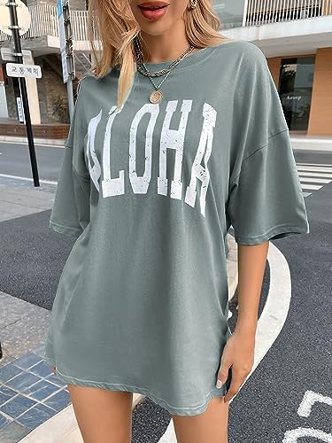 Image of Remidoo Oversized Graphic Tshirts for Women Casual Loose Fit Short Sleeve Tee