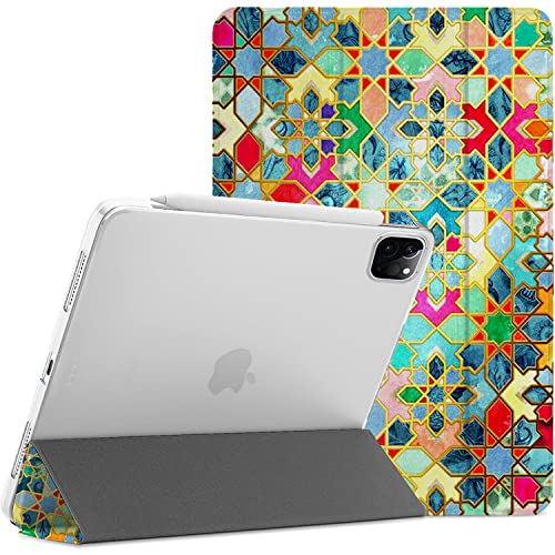 Image of DuraSafe Cases for iPad Pro 12.9 inch 6th 5th 4th Gen Printed Case A2436 MHNF3HN /A MHNG3HN /A MNXR3HN /A MNXT3HN /A A2378 MHNF3HN /A MHNG3HN /A A2229 MY2H2HN /A MY2J2HN /A A2461 MHNH3HN /A MHNJ3HN /A - Damask
