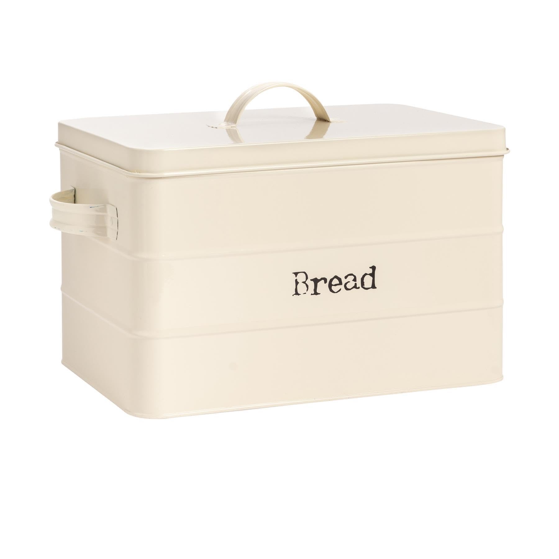 Harbour Housewares Cream Vintage Metal Bread Bin