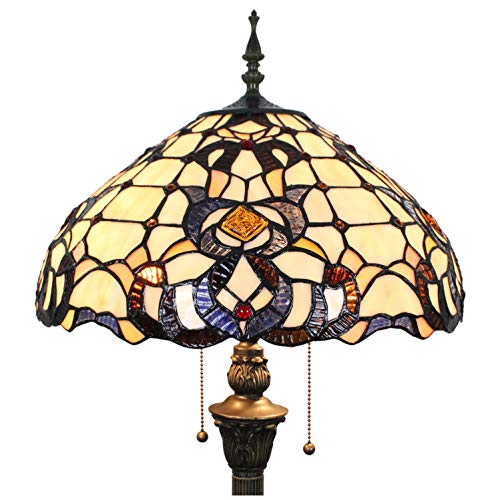 Preisvergleich Produktbild Tokira Tiffany Stil 64 Zoll Tall Klassisches Barock Glasmalerei Bodenleuchte Leselampe