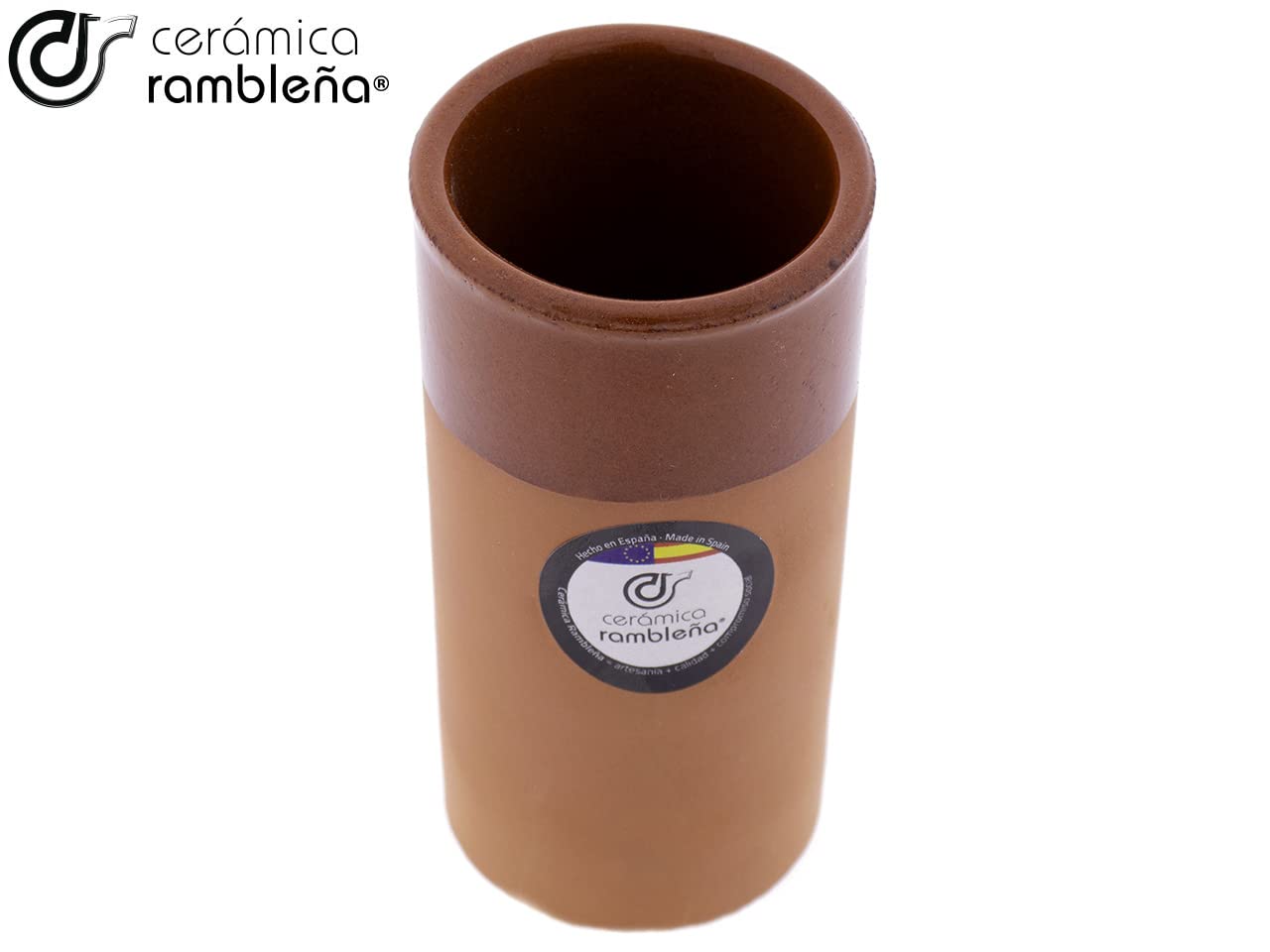 CERÁMICA RAMBLEÑA | Weingläser - Modell 07 - Pack x6 | Rotweinglas aus rotem Ton | Glas für Wein | 180 ml
