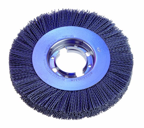 Osborn 22298 Wide Face Abrasive Nylon Wheel Brush, Silicon Carbide Bristle, 4500 Max RPM, 8