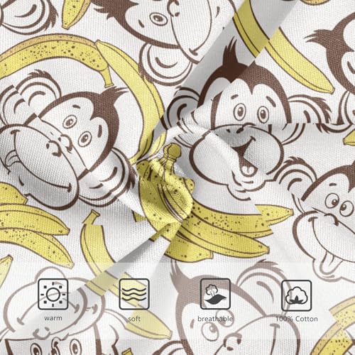 Boys' Underwear Cotton Little Boys Orangutan Monkey Banana Briefs Soft Toddler Underwear 2T-8Y3