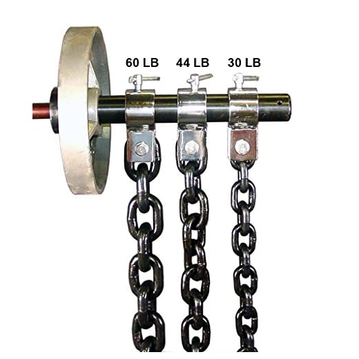 Ader Barbell Olympic Weight Lifting Chain Set (Black, 30lb+45lb+60lb)