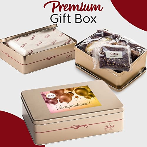 Dulcet Gift Baskets Artisan Scone Congratulations Gift Tin, Gourmet Pastries Gifting for Men, Women, Friends and Families