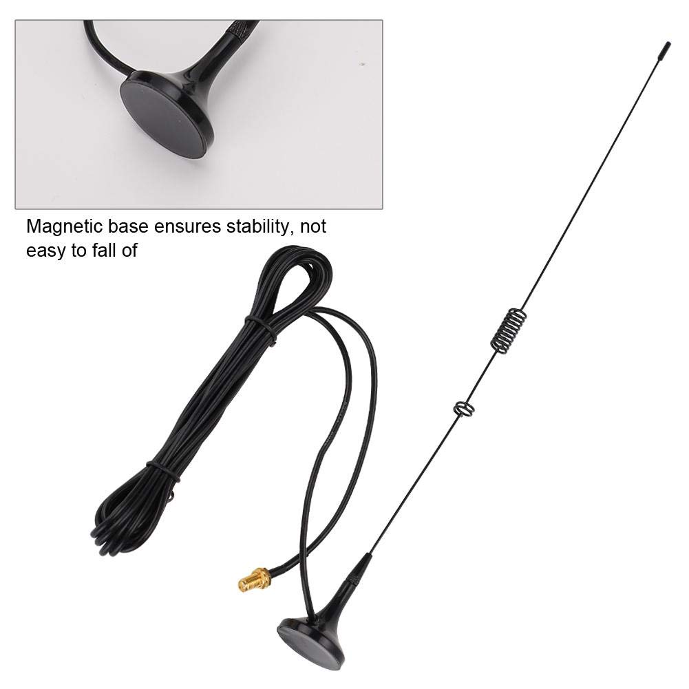 Antena Walkie Talkie, dwuzakresowa samochodowa antena radiowa VHF/UHF SMA Jack do UV-5R.