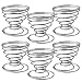 6er Set Eierbecher Draht Spiral Eierhalter verchromt