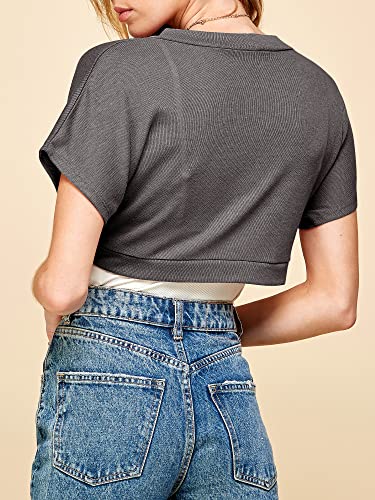 Image of Lock and Love Women's Versatile Open Front Lightweight Short Sleeve Bolero Shrug