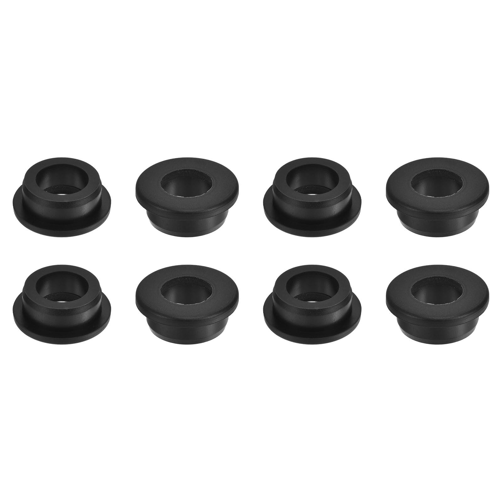 Unifizz 8Pcs Rubber Grommet 1-1/8"(28mm) Drill Hole, 3/4"(19mm) ID Hole Top Hat Grommet Black Silicone Hole Plug Gasket for Automotive, Machinery and Wiring Applications โ image 1