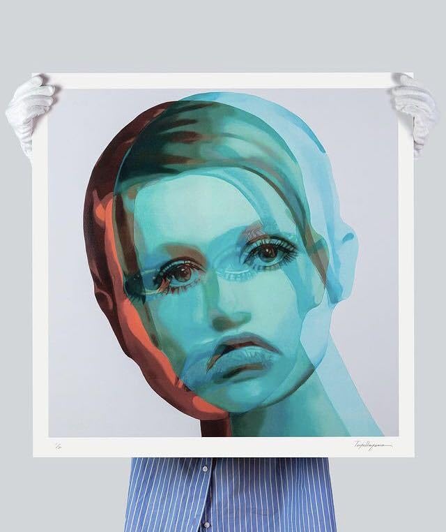 ど素人絵画 葉山禎治 サイン入り シルクスクリーン DOUBLE TWIGGY ED80