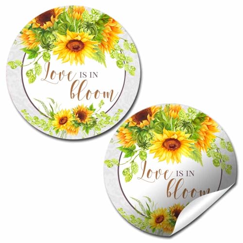 Autocollants de mariage motif tournesol pour personnaliser vos boîtes de dragées