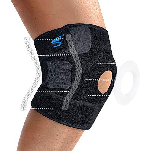 Siwei Knee Brace Support for Instant Knee Pain Relief & All-Day Support, Adjustable Open Patella Brace for Injury Recovery, Arthritis, Meniscus Tear, Tendonitis, ACL, LCL, MCL