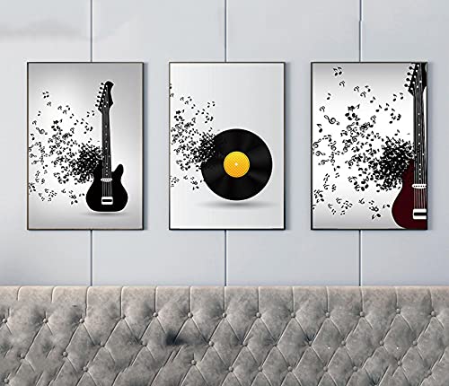 Affiches et impressions pour bureau salon decor 20x30cmx3 sans cadre guitare
