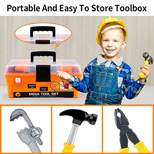 Deejoy Tool Set With Tool Box & Electronic Toy Drill, Pretend Play Kids Construction Kits For Kids Ages 3-5 Years Old, Toddler Boy Toys thumb #4